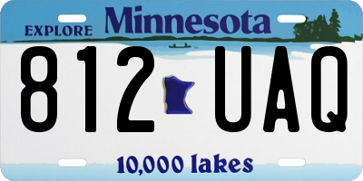 MN license plate 812UAQ