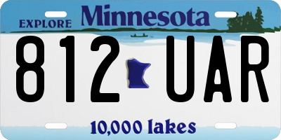 MN license plate 812UAR