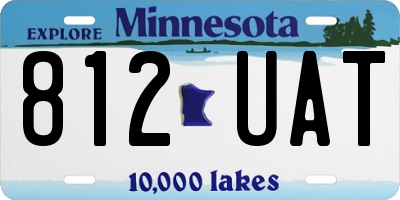 MN license plate 812UAT