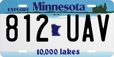 MN license plate 812UAV