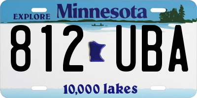MN license plate 812UBA