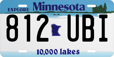 MN license plate 812UBI