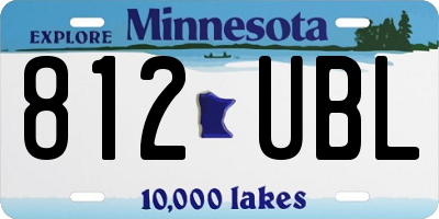 MN license plate 812UBL