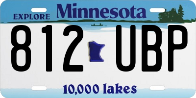 MN license plate 812UBP