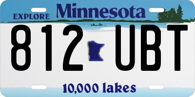 MN license plate 812UBT