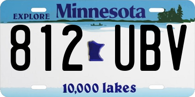 MN license plate 812UBV