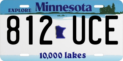 MN license plate 812UCE