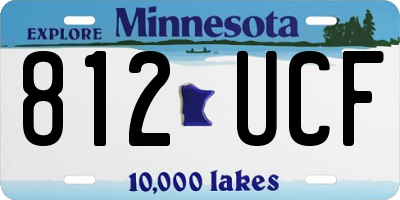 MN license plate 812UCF