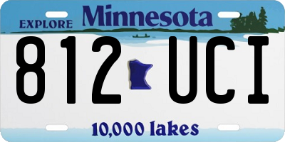 MN license plate 812UCI