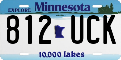 MN license plate 812UCK