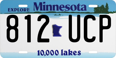 MN license plate 812UCP