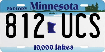 MN license plate 812UCS