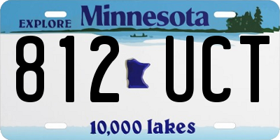 MN license plate 812UCT