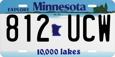 MN license plate 812UCW