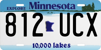 MN license plate 812UCX