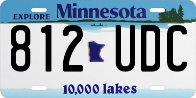 MN license plate 812UDC