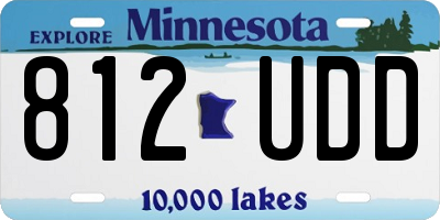 MN license plate 812UDD