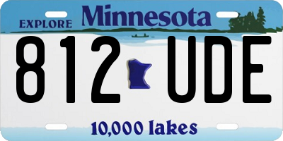 MN license plate 812UDE