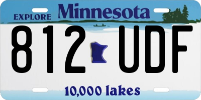 MN license plate 812UDF
