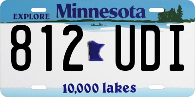 MN license plate 812UDI