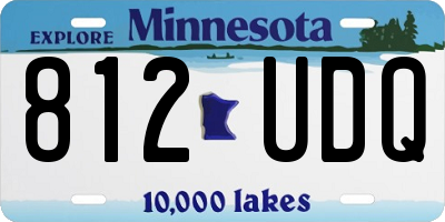 MN license plate 812UDQ