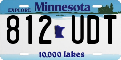 MN license plate 812UDT