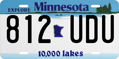 MN license plate 812UDU