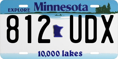 MN license plate 812UDX