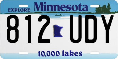 MN license plate 812UDY