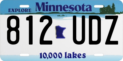 MN license plate 812UDZ