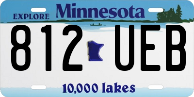 MN license plate 812UEB