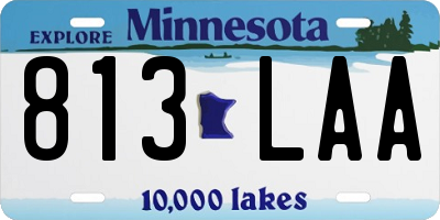 MN license plate 813LAA