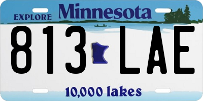 MN license plate 813LAE