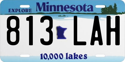 MN license plate 813LAH