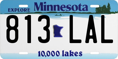 MN license plate 813LAL