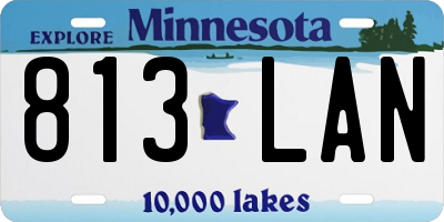 MN license plate 813LAN
