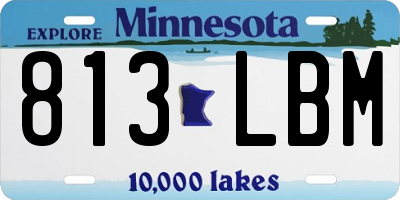 MN license plate 813LBM