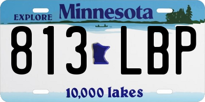 MN license plate 813LBP
