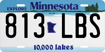 MN license plate 813LBS