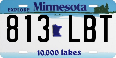 MN license plate 813LBT