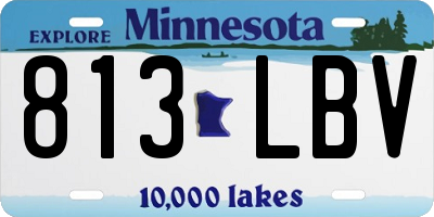 MN license plate 813LBV