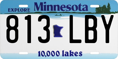 MN license plate 813LBY