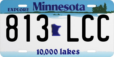 MN license plate 813LCC