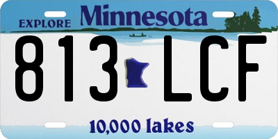 MN license plate 813LCF