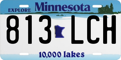 MN license plate 813LCH