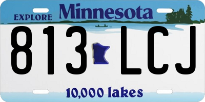 MN license plate 813LCJ