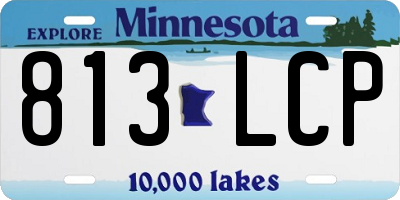 MN license plate 813LCP