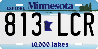MN license plate 813LCR