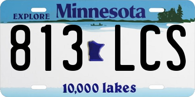 MN license plate 813LCS