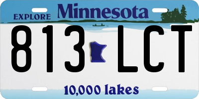 MN license plate 813LCT